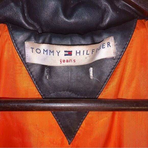 Customized LADIES OF HARLEY Vintage 90s Tommy Hilfiger Quilted Leather Jacket - Picture 5 of 16